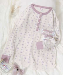 JEMORGAN（ジェーイーモーガン）の「JEMORGAN（ジェーイーモーガン）ワッフル花柄ヘンリーネック サーマルロンT/リンガーT/長袖/ルームウェア レディース（Tシャツ/カットソー・レディース）」