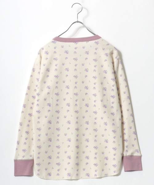 JEMORGAN(ジェーイーモーガン)の「JEMORGAN(ジェーイーモーガン)ワッフル花柄ヘンリーネック サーマルロンT/リンガーT/長袖/ルームウェア レディース(Tシャツ/カットソー・レディース・ピンク系その他/イエロー系その他/パープル系その他/ブルー系その他・FREE)」の15枚目の写真