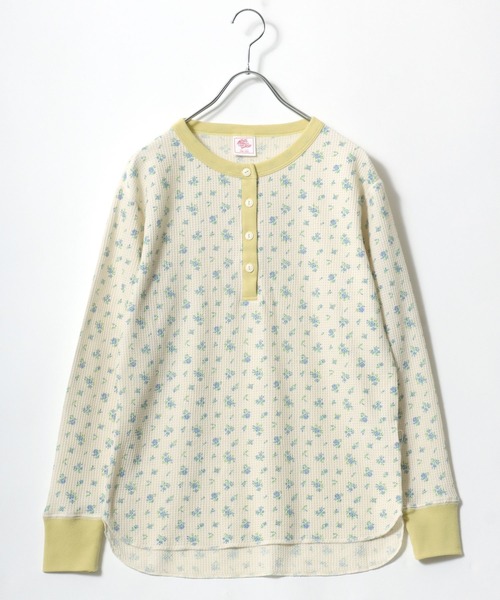JEMORGAN(ジェーイーモーガン)の「JEMORGAN(ジェーイーモーガン)ワッフル花柄ヘンリーネック サーマルロンT/リンガーT/長袖/ルームウェア レディース(Tシャツ/カットソー・レディース・ピンク系その他/イエロー系その他/パープル系その他/ブルー系その他・FREE)」の16枚目の写真