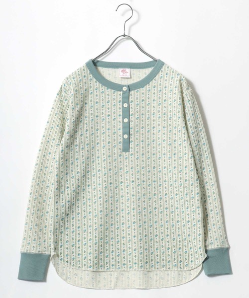 JEMORGAN(ジェーイーモーガン)の「JEMORGAN(ジェーイーモーガン)ワッフル花柄ヘンリーネック サーマルロンT/リンガーT/長袖/ルームウェア レディース(Tシャツ/カットソー・レディース・ピンク系その他/イエロー系その他/パープル系その他/ブルー系その他・FREE)」の12枚目の写真