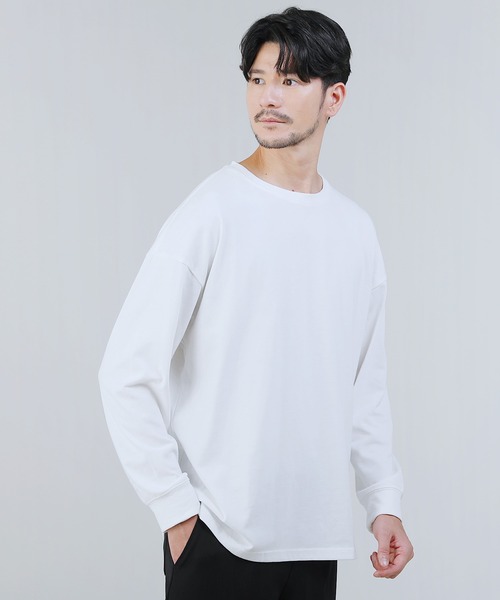 【美品】マメクロゴウチ 23SS 長袖カットソー 1 S ホワイト セール】SPU/コットンポリエステル長袖カットソー（Tシャツ/カットソー