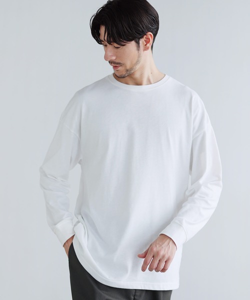 ハンロ　ホワイト 長袖 トップス ハンロ コットン シームレス 長袖 トップス HANRO COTTON SEAMLESS U