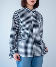D.M.G. | [D.M.G / ディーエムジー] タイプライターチェック ラウンドカラーシャツ(シャツ/ブラウス)