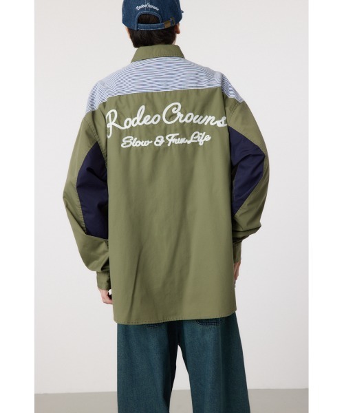 RODEO CROWNS WIDE BOWL(ロデオクラウンズワイドボウル)の「カラースキームーシャツ(シャツ/ブラウス・メンズ・カーキ/ホワイト系その他2/グレー系その他3・MEDIUM/LARGE)」の11枚目の写真