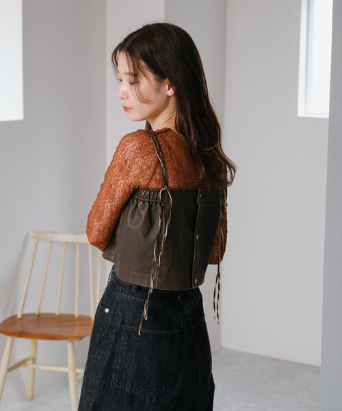 Kastane（カスタネ）の「ダメージレザービスチェ（キャミソール）」 - WEAR