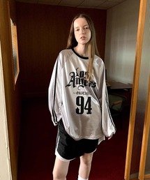 LONSLAN | グロッシー ロゴ 長袖Tシャツ LON24a024(Tシャツ/カットソー)