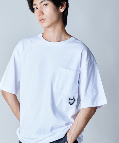 rehacer(レアセル)の「rehacer : CODURA Fablic Pocket CS(Tシャツ/カットソー・メンズ・ブラック/ホワイト・X-LARGE/LARGE/MEDIUM/SMALL)」の2枚目の写真