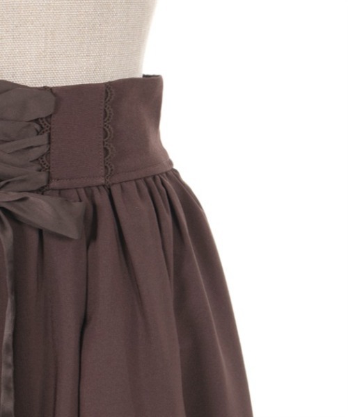 axes femme POETIQUE（アクシーズファムポエティック）の「裾スカラップスカート（スカート・レディース・ブラウン/グリーン/ブラック・MEDIUM）」の11枚目の写真