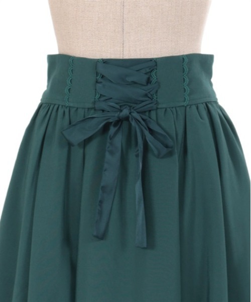 axes femme POETIQUE（アクシーズファムポエティック）の「裾スカラップスカート（スカート・レディース・ブラウン/グリーン/ブラック・MEDIUM）」の17枚目の写真