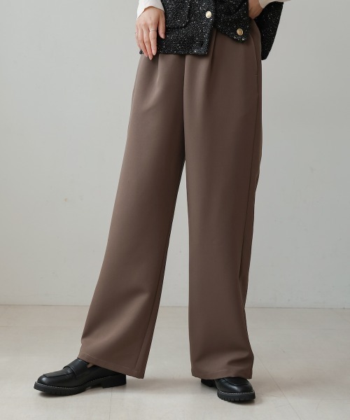 Bou Jeloud(ブージュルード)の「ストレッチギャザーパンツ(その他パンツ・レディース・ブラウン/レッド/アイボリー・38)」の3枚目の写真