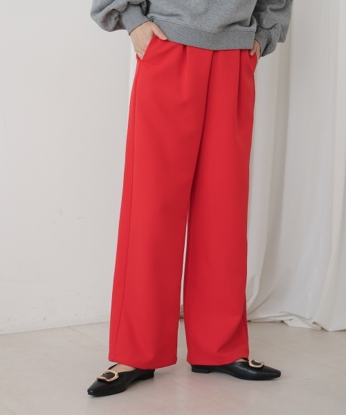 Bou Jeloud(ブージュルード)の「ストレッチギャザーパンツ(その他パンツ・レディース・ブラウン/レッド/アイボリー・38)」の21枚目の写真