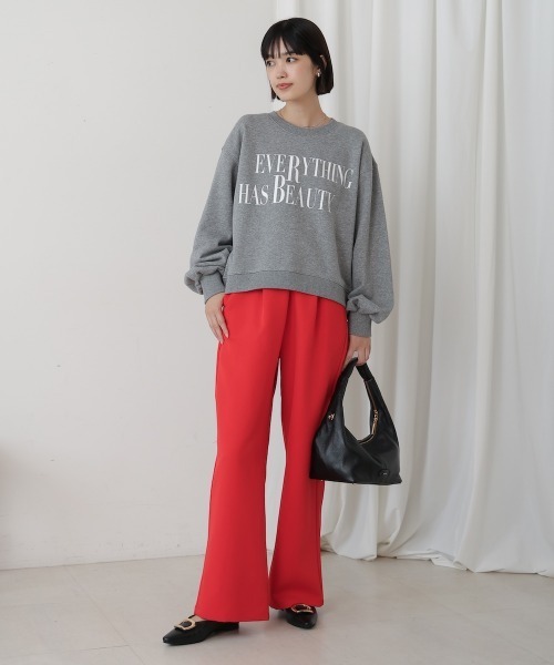 Bou Jeloud(ブージュルード)の「ストレッチギャザーパンツ(その他パンツ・レディース・ブラウン/レッド/アイボリー・38)」の22枚目の写真