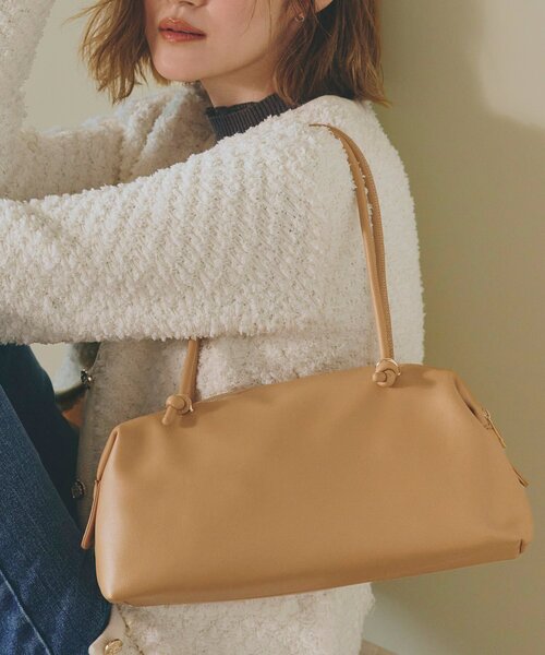 grove（グローブ）の「◆ロープノットロングハンドルボストン（ハンドバッグ・レディース・ブラック/マスタード/ベージュ・00）」の3枚目の写真