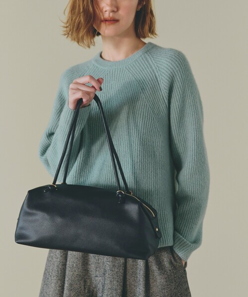 grove（グローブ）の「◆ロープノットロングハンドルボストン（ハンドバッグ・レディース・ブラック/マスタード/ベージュ・00）」の2枚目の写真