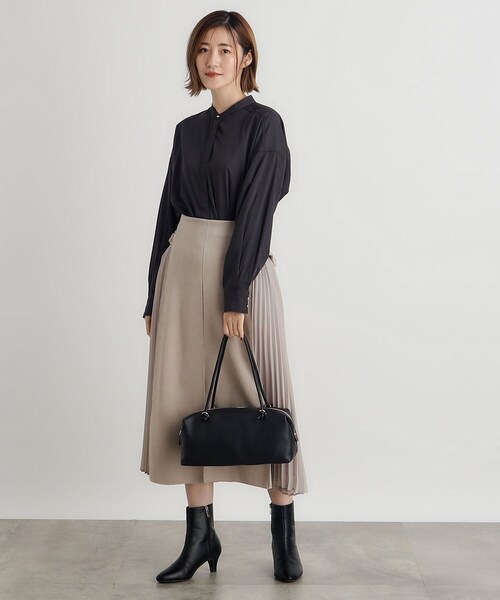 grove（グローブ）の「◆ロープノットロングハンドルボストン（ハンドバッグ・レディース・ブラック/マスタード/ベージュ・00）」の5枚目の写真