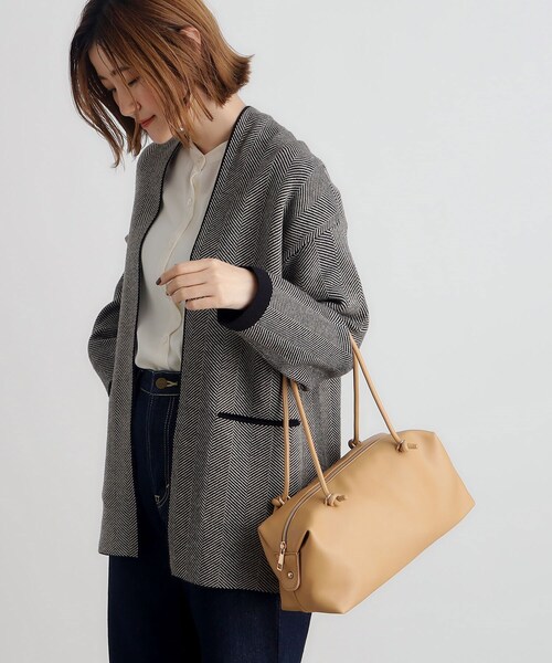 grove（グローブ）の「◆ロープノットロングハンドルボストン（ハンドバッグ・レディース・ブラック/マスタード/ベージュ・00）」の7枚目の写真