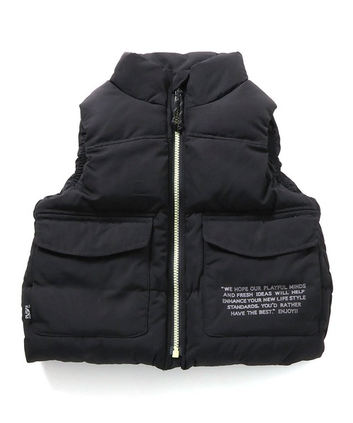 F.O.KIDS(エフオーキッズ)の「F.O.KIDS/エフオーキッズ ふわ軽インサレーションベスト(ベスト・キッズ・ブラック/カーキ/マルチ・120/130/140)」の2枚目の写真