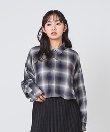 【BEVERLY HILLS POLO CLUB/ビバリーヒルズポロクラブ】スーパーワイド&BIGシルエット チェック柄デザイン レギュラーカラー ロングスリーブシャツ/長袖シャツ