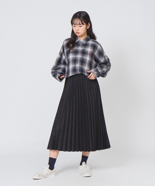 BEVERLY HILLS POLO CLUB(ビバリーヒルズポロクラブ)の「【BEVERLY HILLS POLO CLUB/ビバリーヒルズポロクラブ】スーパーワイド&BIGシルエット チェック柄デザイン レギュラーカラー ロングスリーブシャツ/長袖シャツ(シャツ/ブラウス・レディース・オレンジ/ブラック/ネイビー/グレー・MEDIUM)」の19枚目の写真