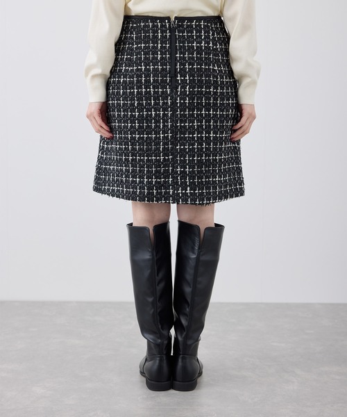 セール】ツイードチェックミニスカート/セットアップ対応・リンク
