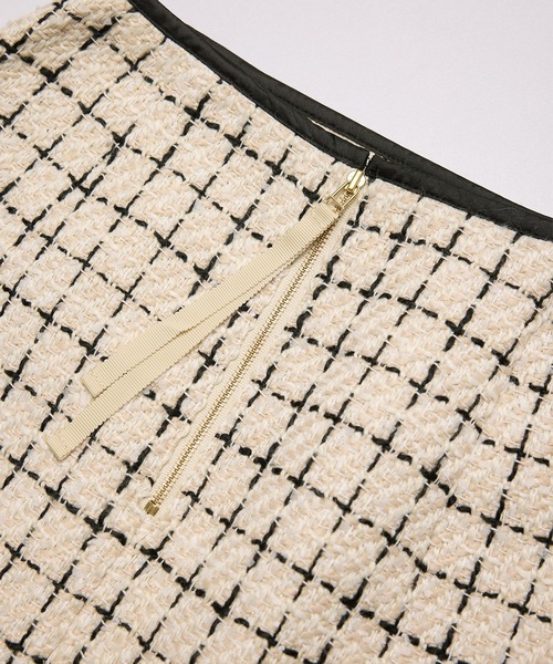 ROPE' PICNIC(ロペピクニック)の「ツイードチェックミニスカート/セットアップ対応・リンクコーデ(スカート・レディース・ブラック系その他/ホワイト系その他5・36/38)」の11枚目の写真