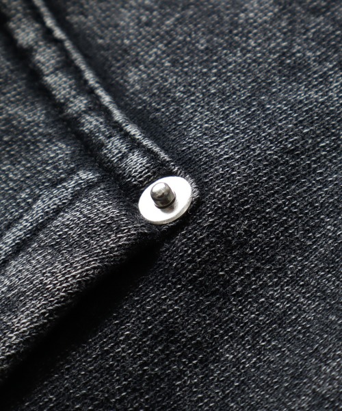 LANDNESS(ランドネス)の「【LANDNESS/ランドネス】ヘビーウェイト裏起毛 ダブルニーリベットデザイン オーバージップアップパーカー(パーカー・メンズ・ホワイト/ブラック/ブラック系その他/ブルー・S/M/L)」の10枚目の写真