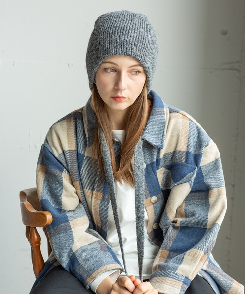 14+(イチヨンプラス)の「リボンニットビーニー(ニットキャップ/ビーニー・レディース・ブラック/グレー/ベージュ/グリーン・FREE)」の2枚目の写真