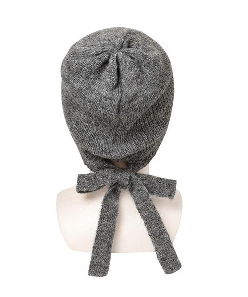 14+(イチヨンプラス)の「リボンニットビーニー(ニットキャップ/ビーニー・レディース・ブラック/グレー/ベージュ/グリーン・FREE)」の7枚目の写真