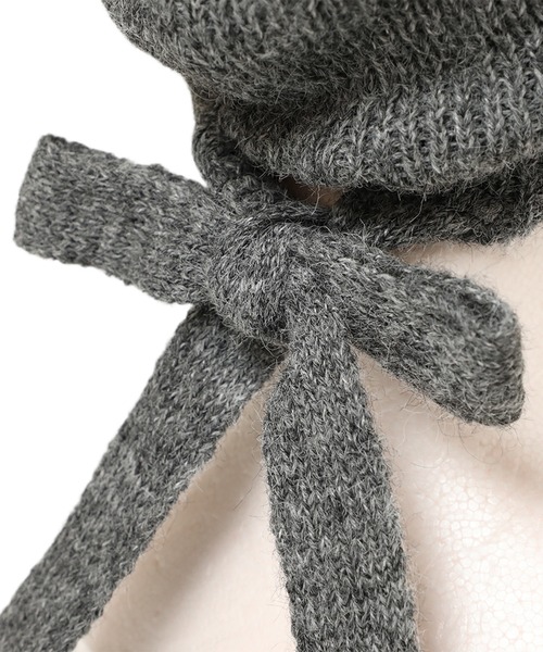 14+(イチヨンプラス)の「リボンニットビーニー(ニットキャップ/ビーニー・レディース・ブラック/グレー/ベージュ/グリーン・FREE)」の12枚目の写真