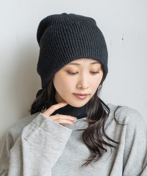 14+(イチヨンプラス)の「リボンニットビーニー(ニットキャップ/ビーニー・レディース・ブラック/グレー/ベージュ/グリーン・FREE)」の16枚目の写真