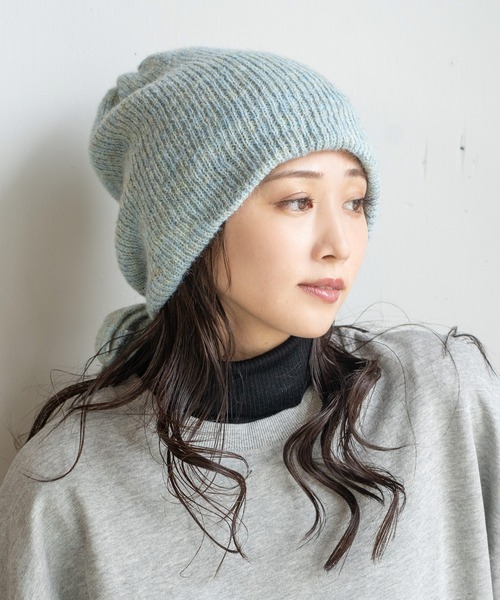 14+(イチヨンプラス)の「リボンニットビーニー(ニットキャップ/ビーニー・レディース・ブラック/グレー/ベージュ/グリーン・FREE)」の22枚目の写真