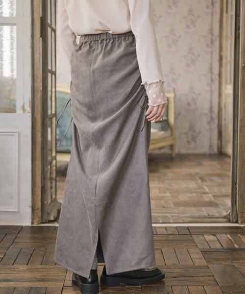 Crisp（クリスプ）の「サイドリボンストレートスカート（スカート・レディース・カーキ/グレー・FREE）」の8枚目の写真