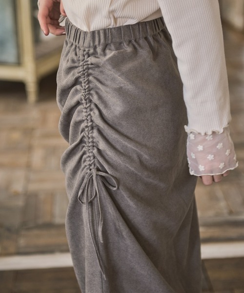 Crisp（クリスプ）の「サイドリボンストレートスカート（スカート・レディース・カーキ/グレー・FREE）」の9枚目の写真