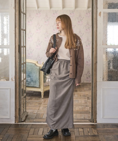 Crisp（クリスプ）の「サイドリボンストレートスカート（スカート・レディース・カーキ/グレー・FREE）」の3枚目の写真