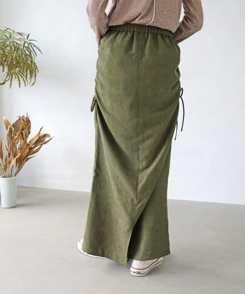 Crisp（クリスプ）の「サイドリボンストレートスカート（スカート・レディース・カーキ/グレー・FREE）」の11枚目の写真