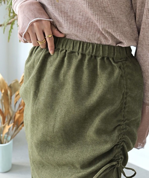 Crisp（クリスプ）の「サイドリボンストレートスカート（スカート・レディース・カーキ/グレー・FREE）」の14枚目の写真