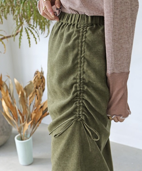 Crisp（クリスプ）の「サイドリボンストレートスカート（スカート・レディース・カーキ/グレー・FREE）」の15枚目の写真