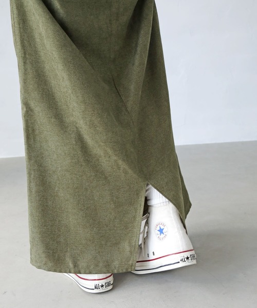 Crisp（クリスプ）の「サイドリボンストレートスカート（スカート・レディース・カーキ/グレー・FREE）」の16枚目の写真