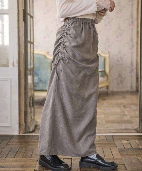 Crisp（クリスプ）の「サイドリボンストレートスカート（スカート・レディース・カーキ/グレー・FREE）」の22枚目の写真