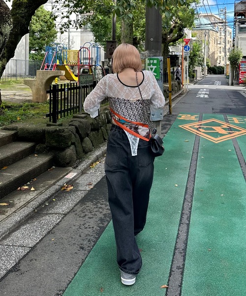 Alley Tokyo(アリートーキョー)の「レオタード風トップス(その他トップス・レディース・オフホワイト/ブラック・FREE)」の6枚目の写真