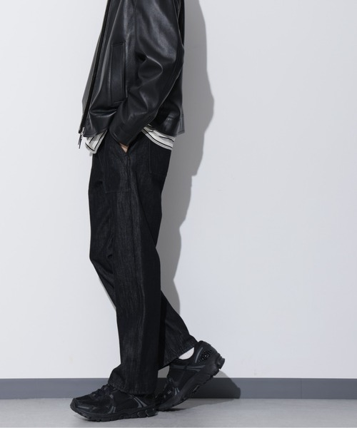 Apo(s)ture(アポスチャー)の「THOM-005//デニムボタンフライワークパンツ(デニムパンツ・メンズ・ネイビー/ブラック・M/L/XL/XS/S)」の4枚目の写真