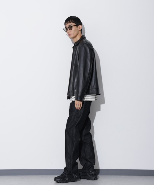 Apo(s)ture(アポスチャー)の「THOM-005//デニムボタンフライワークパンツ(デニムパンツ・メンズ・ネイビー/ブラック・M/L/XL/XS/S)」の7枚目の写真