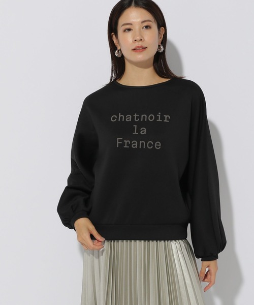 Elura（エルーラ）の「大人リュクスボートネックプルオーバー/133672（スウェット・レディース・ブラック/ブラウン系その他2/ブラック系その他/ベージュ/ダークブラウン・LARGE/MEDIUM）」の3枚目の写真