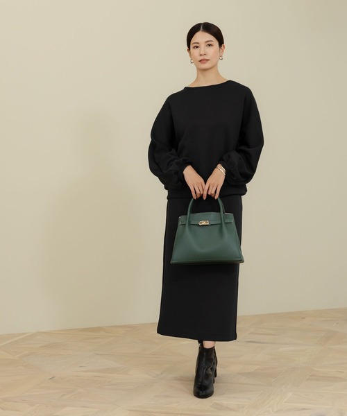 Elura（エルーラ）の「大人リュクスボートネックプルオーバー/133672（スウェット・レディース・ブラック/ブラウン系その他2/ブラック系その他/ベージュ/ダークブラウン・LARGE/MEDIUM）」の8枚目の写真