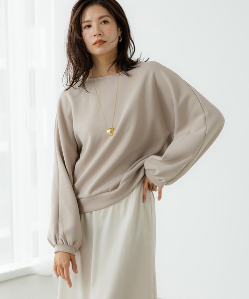 Elura（エルーラ）の「大人リュクスボートネックプルオーバー/133672（スウェット・レディース・ブラック/ブラウン系その他2/ブラック系その他/ベージュ/ダークブラウン・LARGE/MEDIUM）」の10枚目の写真