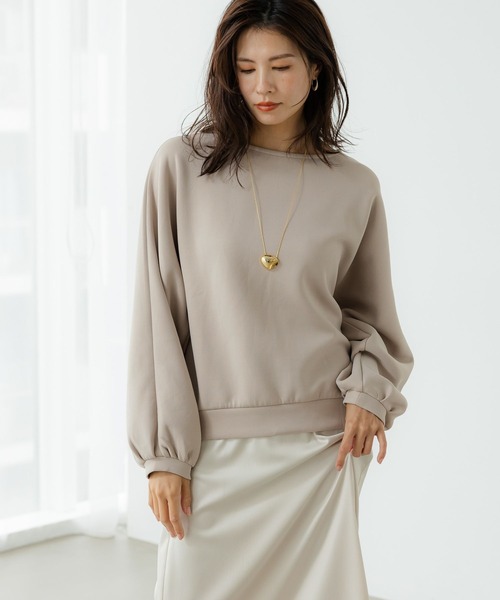 Elura（エルーラ）の「大人リュクスボートネックプルオーバー/133672（スウェット・レディース・ブラック/ブラウン系その他2/ブラック系その他/ベージュ/ダークブラウン・LARGE/MEDIUM）」の11枚目の写真