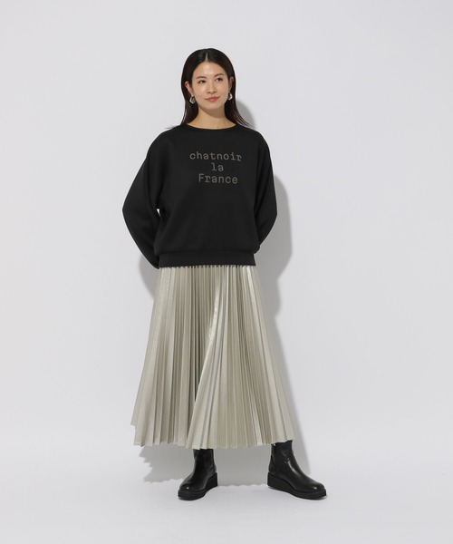 Elura（エルーラ）の「大人リュクスボートネックプルオーバー/133672（スウェット・レディース・ブラック/ブラウン系その他2/ブラック系その他/ベージュ/ダークブラウン・LARGE/MEDIUM）」の20枚目の写真