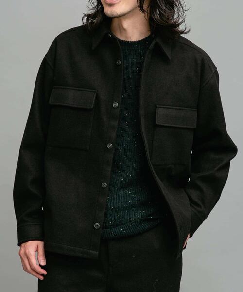 URBAN RESEARCH Sonny Label(アーバンリサーチサニーレーベル)の「ソフトメルトンCPOシャツジャケット(その他アウター・メンズ・チャコールグレー/ブラック/アイボリー・MEDIUM/LARGE)」の7枚目の写真