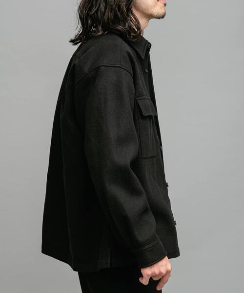 ウィンダンシー CPO ジャケット Lサイズ ブラック 黒 中古・古着通販】WIND AND SEA (ウィンダンシー) CPOシャツジャケット