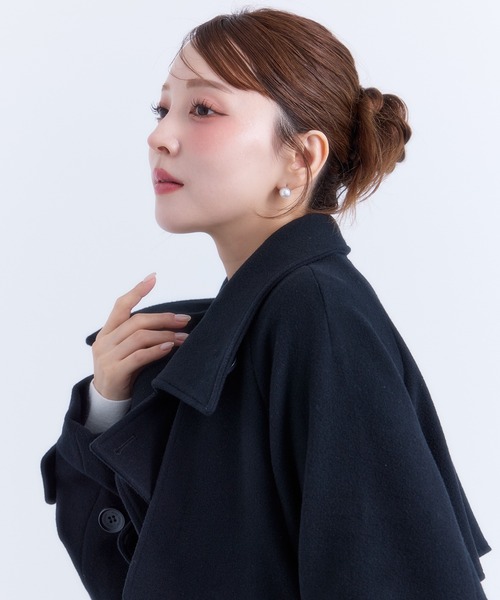 セール】スタンドカラーウールトレンチコート（トレンチコート